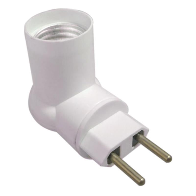 Motion Sensor EU Plug to E27 PBT LED Bulb Adapter Socket Induction Light Holder Converter 110-240V 60W 360 Degrees Lamp Holder