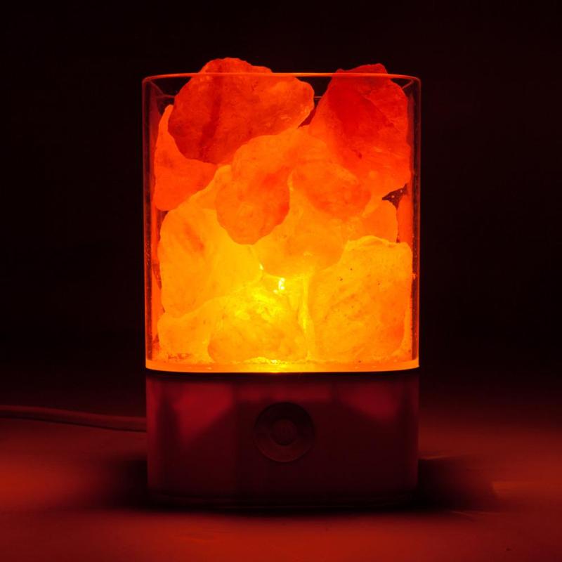 USB Crystal Light natural himalayan salt lamp led Lamp Air Purifier Mood Creator Indoor warm light table lamp bedroom lava lamp